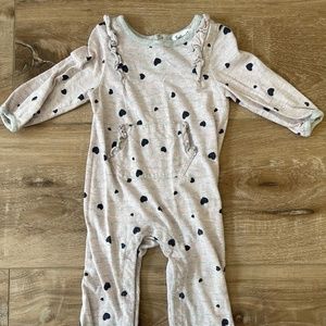 Splendid Stripe Heart Romper, Size 6-9 months